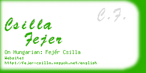 csilla fejer business card